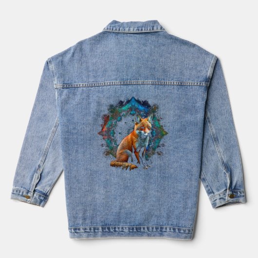 Fox - Art Animal Fox Denim Jacket (Achterkant)