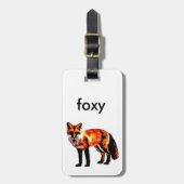 fox art bagagelabel om je te personaliseren (Voorkant verticaal)