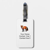 fox art bagagelabel om je te personaliseren (Achterkant verticaal)