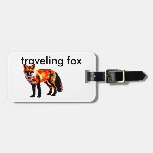 fox art bagagelabel om je te personaliseren (Voorkant horizontaal)