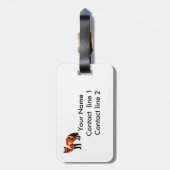 fox art bagagelabel om je te personaliseren (Achterkant verticaal)