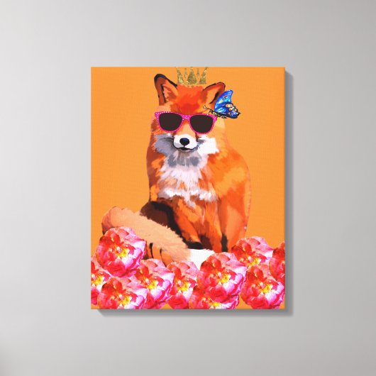 Fox Art Canvas Print (Voorkant)