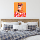 Fox Art Canvas Print (Insitu (Slaapkamer))