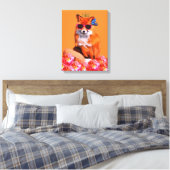 Fox Art Canvas Print (Insitu (Slaapkamer))