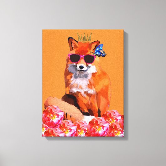 Fox Art Canvas Print (Voorkant)