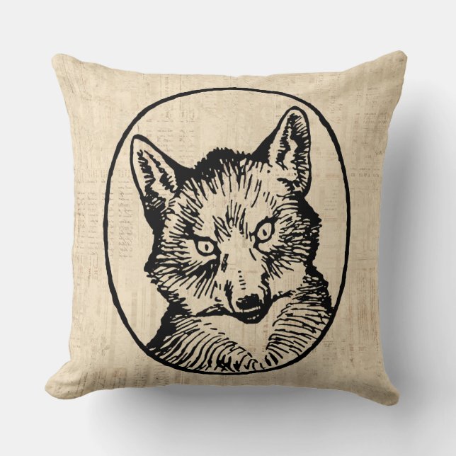 Fox Art Cute Illustrated Fox Kussen (Voorkant)