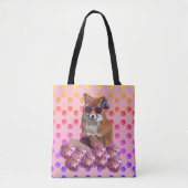 Fox Art en stippen en stippen Canvas tas (Voorkant)