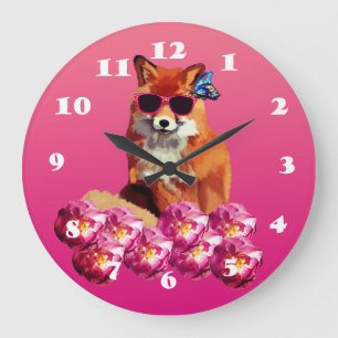 Fox Art, Roze Wandklok