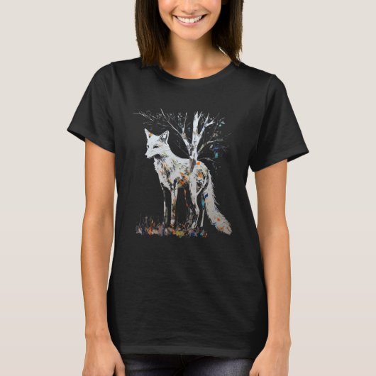 Fox Art Tree - Animal Fox T-shirt (Voorkant)