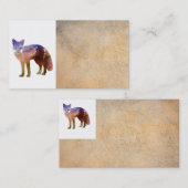 Fox art visitekaartje voor sepia (Voorkant / Achterkant)
