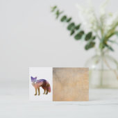 Fox art visitekaartje voor sepia (Staand voorkant)