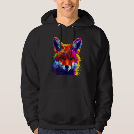 Fox Artwork  Animal  Animal Fox 6 Hoodie (Voorkant)