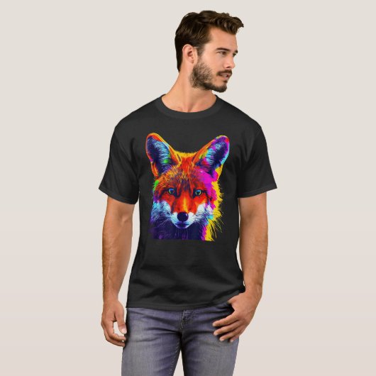 Fox Artwork  Animal  Animal Fox 6 T-shirt (Voorkant volledig)