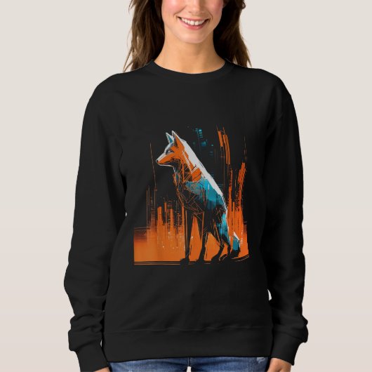 Fox Artwork City Animal Animal Fox Trui (Voorkant)