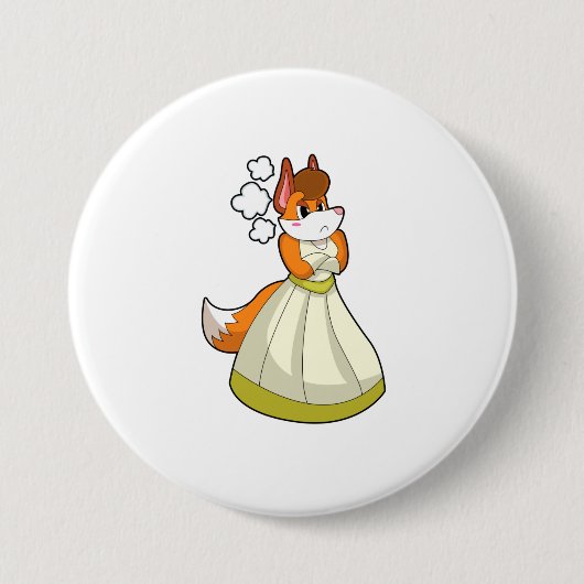Fox as Bride met trouwjurk.PNG Ronde Button 7,6 Cm (Voorkant)