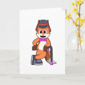 Fox as Gentleman with Pet & Stick Kaart (Gele Bloem)