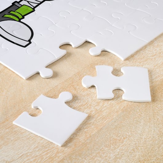 Fox as Mechanic with Wrench & Nut Legpuzzel (Zijkant)