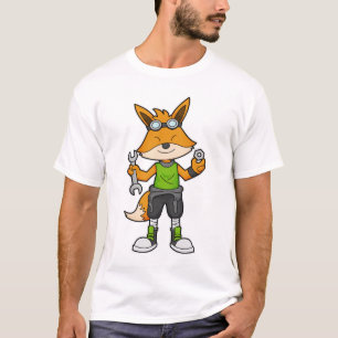 Fox as Mechanic with Wrench & Nut T-shirt