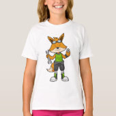 Fox as Mechanic with Wrench & Nut T-shirt (Voorkant)