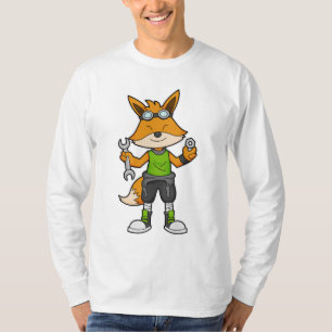 Fox as Mechanic with Wrench & Nut T-shirt