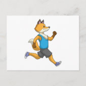 Fox as Runner at Running Briefkaart (Voorkant)