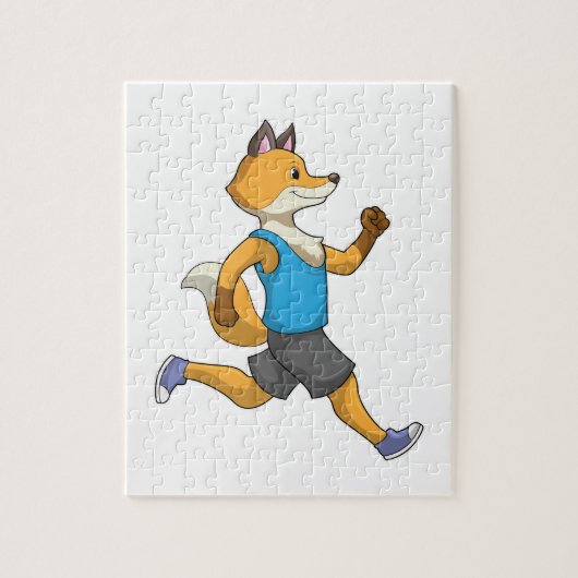 Fox as Runner at Running Legpuzzel (Verticaal)