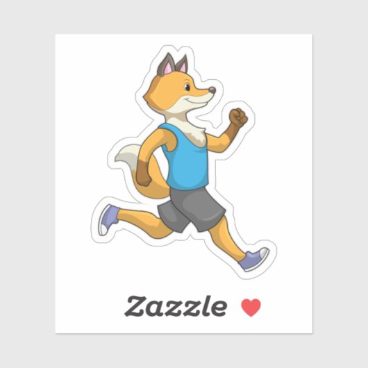 Fox as Runner at Running Sticker (Vel)