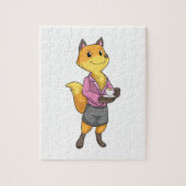 Fox as Secretary with Coffee Cup Legpuzzel (Verticaal)