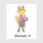 Fox as Secretary with Coffee Cup Sticker (Vel)