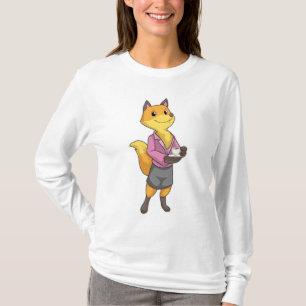 Fox as Secretary with Coffee Cup T-shirt