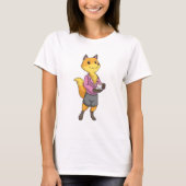 Fox as Secretary with Coffee Cup T-shirt (Voorkant)