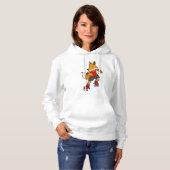 Fox as Skater with Roller skates Hoodie (Voorkant volledig)