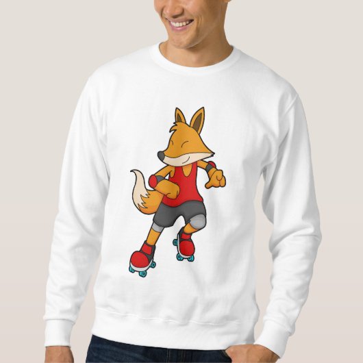 Fox as Skater with Roller skates Trui (Voorkant)