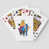 Fox as Skier with Ski Pokerkaarten (Achterkant)