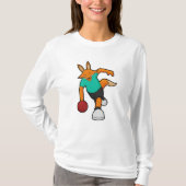 Fox at Bowling with Bowling ball T-shirt (Voorkant)