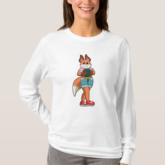 Fox at Bowling with Bowling ball T-shirt (Voorkant)