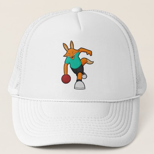 Fox at Bowling with Bowling ball Trucker Pet (Voorkant)