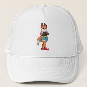 Fox at Bowling with Bowling ball Trucker Pet