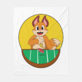 Fox at Poker with Poker chips Fleece Deken (Voorkant)