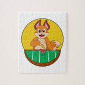 Fox at Poker with Poker chips Legpuzzel (Verticaal)