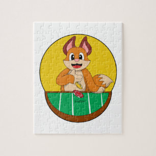 Fox at Poker with Poker chips Legpuzzel