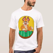 Fox at Poker with Poker chips T-shirt (Voorkant)