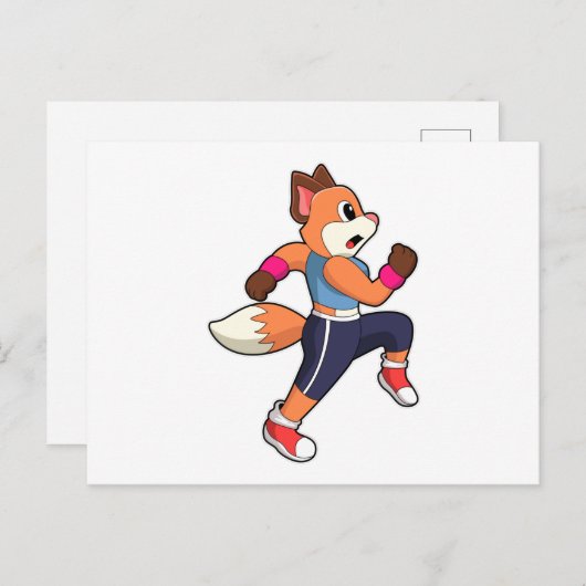 Fox at Running Briefkaart (Voorkant / Achterkant)