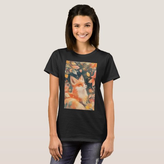 Fox Autumn Embrace T-shirt (Voorkant volledig)