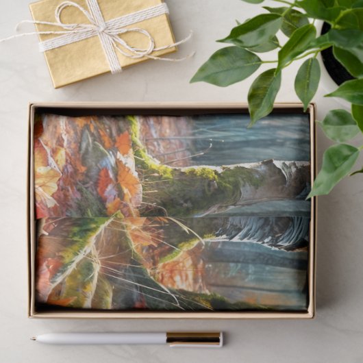 Fox Autumn Forest-Waterverf Tissuepapier (Geschenk)