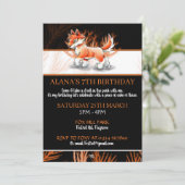 Fox Autumn Walk - Uitnodigingen voor de verjaardag (Staand voorkant)