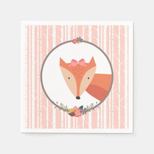 Fox Baby Boy Baby shower Servetten (Voorkant)