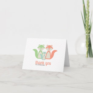 FOX Baby/familie Dank u opmerking Bedankkaart