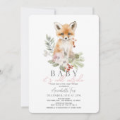Fox Baby Het is koud buiten Baby shower Kaart (Voorkant)