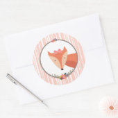 Fox Baby Meisje Ronde Sticker (Envelop)